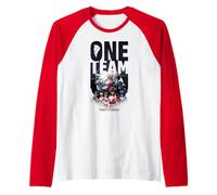 Power Rangers One Team Logo Maglia con Maniche Raglan