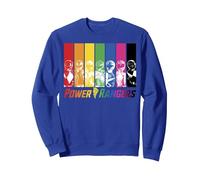 Power Rangers Rainbow Group Panels Felpa, Unisex per Adulti, Blu Reale, S