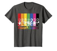 Power Rangers Rainbow Group Panels Maglietta, Bambini, Asfalto, 12 Anni