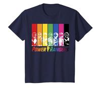 Power Rangers Rainbow Group Panels Maglietta, Bambini, Navy, 12 Anni