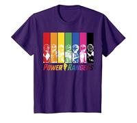 Power Rangers Rainbow Group Panels Maglietta, Bambini, Viola, 6 Anni