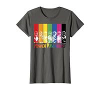 Power Rangers Rainbow Group Panels Maglietta, Donna, Asfalto, 3XL