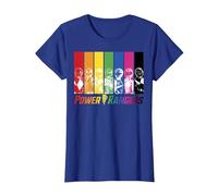 Power Rangers Rainbow Group Panels Maglietta, Donna, Blu Reale, XS