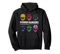 Power Rangers Retro Ranger Helmets Felpa con Cappuccio