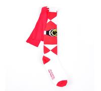 Power Rangers Rosso con Mantella Donna Calzettoni Al Ginocchio