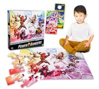 Power Rangers Set di puzzle da pavimento per bambini - Bundle con puzzle da pavimento da 36 pezzi più adesivi, altro | Puzzle Power Rangers per bambini dai 4 agli 8 anni
