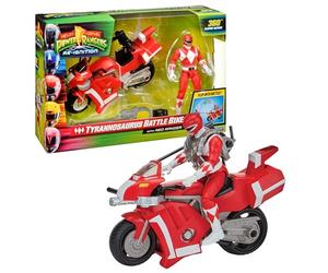 Power Rangers, Set di veicoli Deluxe, con statuetta 15 cm, Ranger Rosso - Jason Lee Scott, per bambini dai 4 anni in su, PWG04