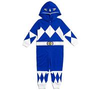 Power Rangers Tuta con cerniera per cosplay da bambino a grande bambino, Ranger Blu, 6