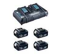 Power Set MAKITA (4 x 18V 5,0 Ah + DC18RD)