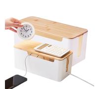 Power Strip Storage Box | Data Cable Organizer Case Storage Box | Cords With Cable Cutouts, Home Decoration For USB Hub System, Computer Routers, Data Cavi, TV Wires