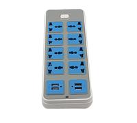 Power Strip Surge Protector with 4 USB and 8 Outlets 6.5 Feet Extension Cord 3000W 10A for Home Dorm-US Plug