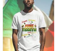 POWER STRONG June 19 Cultura JUNE TEENTH BREAKING EVERY Chain BLACK IS BEAUTIFUL Maglietta Uomo Moda Estiva Casual Comfort Stile Streetwear Regalo Cultura Nera Elegante Libertà Offerta Speciale L,M,S,
