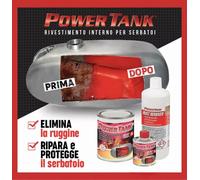 POWER TANK KIT MEDIO PER TRATTAMENTO RIPARA SERBATOIO MOTO ARRUGGINITO 25 LITRI