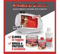 KIT POWER TANK PICCOLO PER TRATTAMENTO RIPARA SERBATOIO CON RUGGINE DA MOTO 10 L