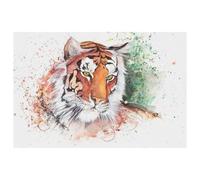 Power Tiger - Set di 4 tovagliette resistenti al calore, lavabili, antiscivolo, antimacchia, per esterni, per tavolo, cucina, sala da pranzo, facili da pulire