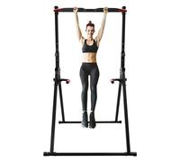 Power Tower Dip Station pieghevole e regolabile in altezza - Barra per trazioni autoportante fino a 200 kg - Multifunzione Home Gym Training per casa, palestra e centri sportivi