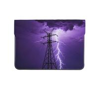 Power Tower Lightning - Custodia protettiva in pelle PU per computer portatile, 13 pollici, per MacBook, borsa sottile per computer da viaggio quotidiano
