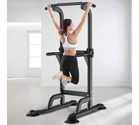 Power Tower multifunzione regolabile in altezza per trazioni, dip, flessioni ed esercizi addominali, ideale per allenamento di forza in palestra a casa e allenamento fitness