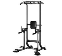 Power Tower, stazione multifunzione per trazioni e immersioni, attrezzatura per allenamento della forza, carico massimo 299,4 kg, sistema fitness domestico, altezza regolabile, design durevole