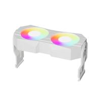 Power Train Z-X5 Modulo di memoria Dissipatore di calore DDR4 DDR5 Staffa RAM Dispositivo di raffreddamento 4Pin PWM 5V 3Pin ARGB Memoria PC Radiatore di raffreddamento Doppia ventola(White)