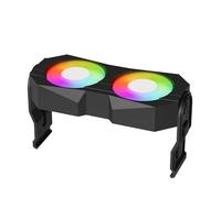 Power Train Z-X5 Modulo di memoria Dissipatore di calore DDR4 DDR5 Staffa RAM Dispositivo di raffreddamento 4Pin PWM 5V 3Pin ARGB Memoria PC Radiatore di raffreddamento Doppia ventola(Black)