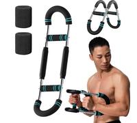 Power Twist Arm Trainer, Adjustable Chest Exercise Workout Equipment, Forearm Triceps Chest Enhanced Exercise Strengthener, Portable Spring Resistance Home Fitness Equipment (30KG/66LB)