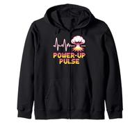 Power Up Pulse Pop Culture Retro Videogioco Felpa con Cappuccio