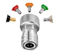 Power Washer Connector, Hose Adapter Kit, 1/4 Inch Quick Coupler with Flexible Brass, Outdoor Watering Fitting with Easy Installation, Sprayer Accessory Versatile Use, Backyard Lawn Driveway