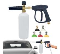 Power Washer Extension Wand - High Pressure Cleaner with 5 Nozzles | Cordless Heavy Duty Pressure Washer Wand with Foam Pot | Ideal for Car Wash Garden Driveway Patio Deck Garage Outdoor Cleaning