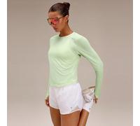 Power Your Pace Top da Corsa a Maniche Lunghe Ultra-Leggero e Asciugatura Rapida con Orli Curvi & Dettagli Riflettenti sul Retro Lunghezza Vita Abbigliamento Attivo per Jogging Palestra Allenamento L,