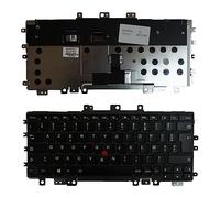 Power4Laptops Francese con Puntatore Telaio Nero Retroilluminato Nero Tastiera Sostitutiva per Tablet Compatibile con Lenovo ThinkPad Helix 2