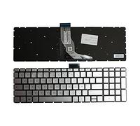 Power4Laptops Francese Retroilluminato Argento Tastiera Sostitutiva per Portatili Compatibile con HP Home 15-bs746TX