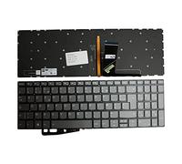 Power4Laptops Francese Retroilluminato Grigio Tastiera Sostitutiva per Portatili Compatibile con Lenovo IdeaPad 320-15ABR