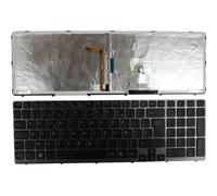 Power4Laptops Francese Telaio Grigio Retroilluminato Nero Tastiera Sostitutiva per Portatili Compatibile con Sony Vaio SVE1511C5E