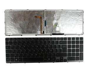 Power4Laptops Francese Telaio Grigio Retroilluminato Nero Tastiera Sostitutiva per Portatili Compatibile con Sony Vaio SVE1511A1E
