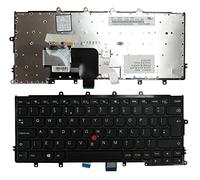 Power4Laptops Regno Unito con Puntatore Telaio Nero Nero Tastiera Sostitutiva per Portatili Compatibile con Lenovo 04Y0967