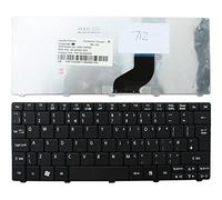 Power4Laptops Regno Unito Nero Versione 2 (Si Prega di Controllare L'Immagine) Tastiera Sostitutiva per Portatili Compatibile con Acer Aspire One 532H-2575