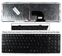 Power4Laptops Regno Unito Telaio Nero Retroilluminato Nero Tastiera Sostitutiva per Portatili Compatibile con Sony Vaio SVE1511A1E