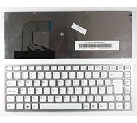 Power4Laptops Regno Unito Telaio Rosa Bianco Tastiera Sostitutiva per Portatili Compatibile con Sony Vaio VPC-S12V9EB