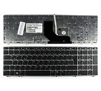 Power4Laptops Tedesco con Puntatore Telaio Argento Nero Tastiera Sostitutiva per Portatili Compatibile con HP EliteBook 8560p