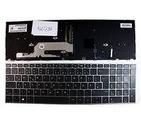 Power4Laptops Tedesco con Puntatore Telaio Grigio Retroilluminato Nero Tastiera Sostitutiva per Portatili Compatibile con HP Zbook 15 G5