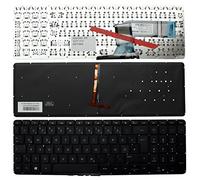 Power4Laptops Tedesco Retroilluminato Nero Tastiera Sostitutiva per Portatili Compatibile con HP Pavilion 15-p160nf
