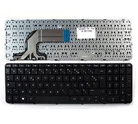 Power4Laptops Tedesco Telaio Nero Nero Tastiera Sostitutiva per Portatili Compatibile con HP Pavilion 15-n008TX