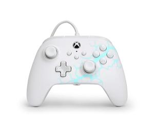 PowerA Advantage Wired Controller for Xbox Series X|S - Arctic Ice, gamepad, wired video game controller, gaming controller, USB-C, Works with Xbox One, Officially Licensed