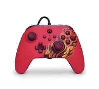 PowerA Controller cablato Advantage per Xbox Series X|S - Incendio rosso, gamepad, controller per videogiochi cablato, controller di gioco, funziona con Xbox Series X|S