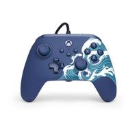 PowerA Controller cablato Advantage per Xbox Series X|S - Onda d'acqua, gamepad, controller per videogiochi cablato, controller di gioco, funziona con Xbox Series X|S