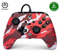 Alimenta un controller con cavo rimovibile mimetico rosso per Xbox Series/One/PC