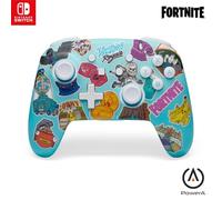 PowerA Controller Senza Fili avanzato per Nintendo Switch - Sticker mania di Fortnite, Nintendo Switch modello OLED, Nintendo Switch Lite, Gamepad, controller di gioco, controller Bluetooth