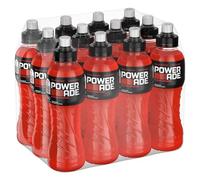 Powerade Blood Orange Sport Drink - 12 Bottiglie da 500 ml, Bevanda Isotonica, Bottiglia Ergonomica in PET 100% Riciclabile con Tappo Sport, Soluzione di Carboidrati e Elettroliti