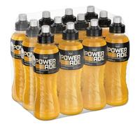 Powerade Golden Mango, Bevanda Isotonica per Sportivi non Gassata con Zuccheri ed Edulcoranti e Vitamina B6, Idratata e Reintegra, Gusto Mango, 12 Bottliglie da 500ml